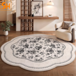 Thảm tròn thiết kế họa tiết viền độc đáo DN1257