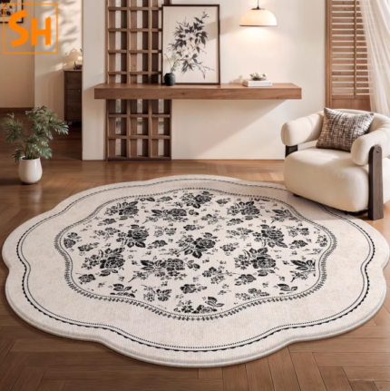 Thảm tròn thiết kế họa tiết viền độc đáo DN1257