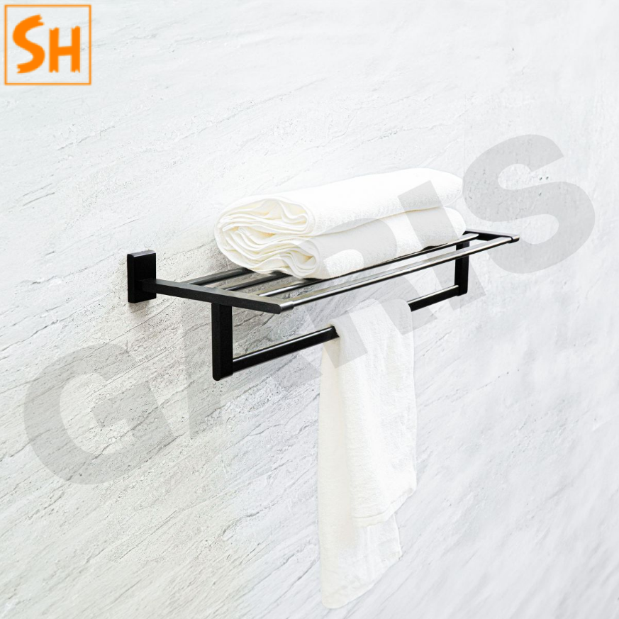 Giá để khăn tắm 3 ngăn dáng vuông GBB1R3 1 Giá để khăn tắm 3 ngăn dáng vuông GBB1R3
