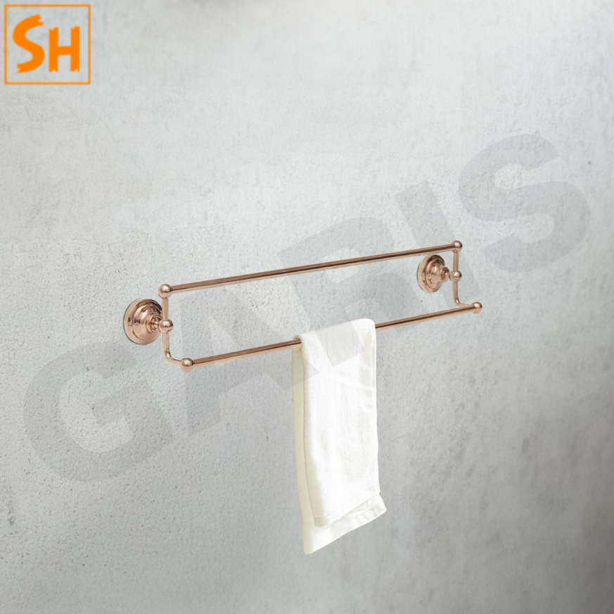 Giá treo khăn tắm 2 ngăn mạ PVD GBR1R2 1 Giá treo khăn tắm 2 ngăn mạ PVD GBR1R2