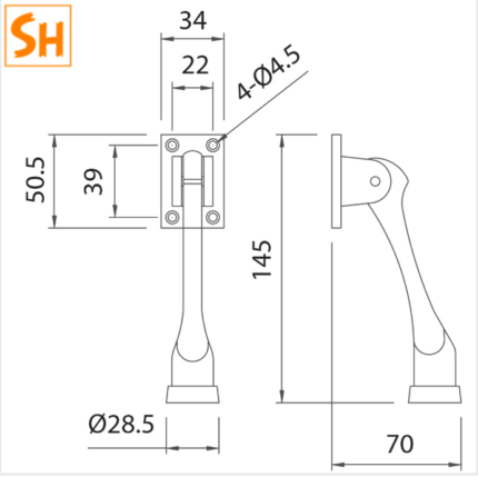 Lắp bản lề cối inox – kết hợp chân chống cửa Imundex 709.41.500 hoàn thiện bộ phụ kiện 2026