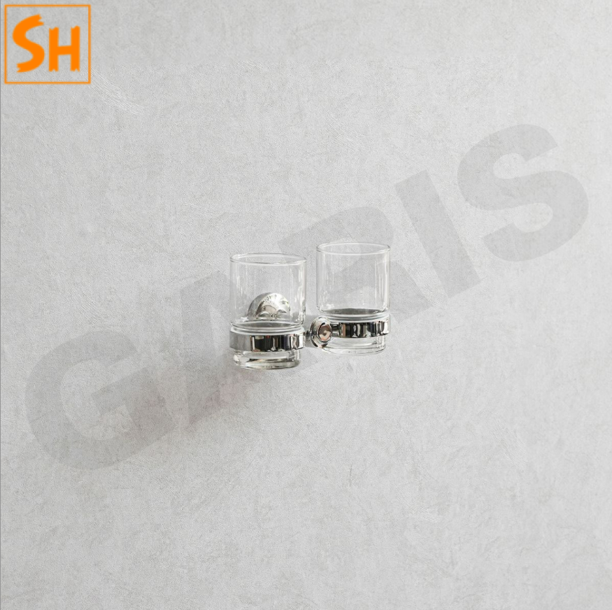 Kệ ly đôi bồn rửa mặt inox GBP1.F1 1 Kệ ly đôi bồn rửa mặt inox GBP1.F1