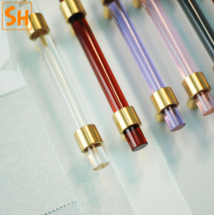 Tay nắm tủ pha lê Japandi JJ025 trong suốt tinh tế tối giản nội thất 2026