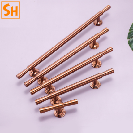 Tay nắm cửa tủ vàng hồng sang trọng HXTY5