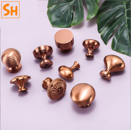 Tay núm cửa tủ vàng hồng đa kiểu cách HXTY6