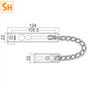 Xích cửa Inox 304 Imundex 709.16.110 4