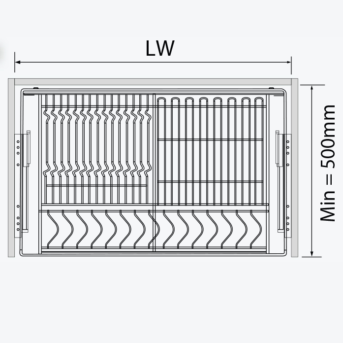 Bản vẽ kỹ thuật giá bát đĩa GARIS GDE4