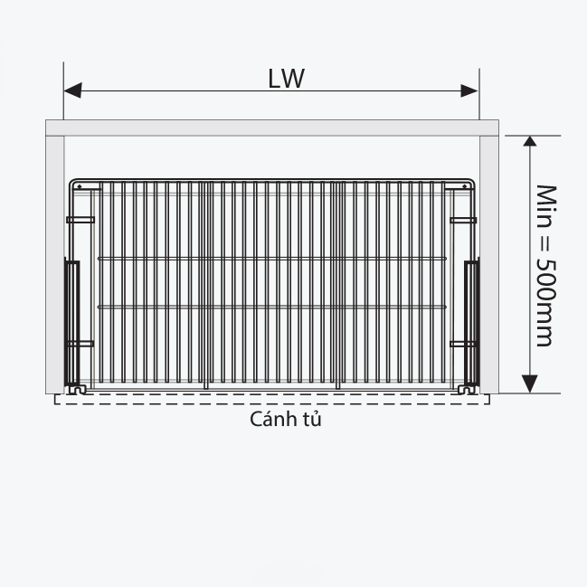 Bản vẽ kỹ thuật giá xoong nồi GARIS GPC2