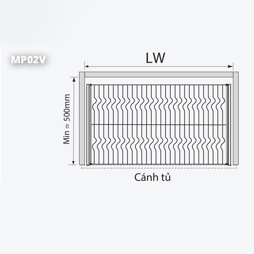 Bản vẽ kỹ thuật giá xoong nồi GARIS MPV2