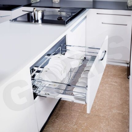 Giá bát đĩa inox 304 điện hoá xước mờ cánh kéo GARIS GDE2