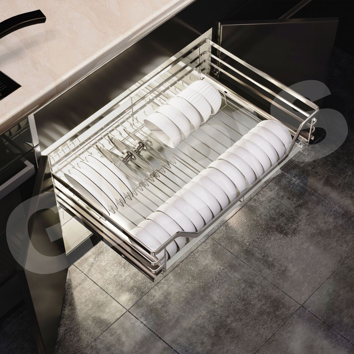 Chi tiết mạ chrome 5 lớp GARIS GD04C