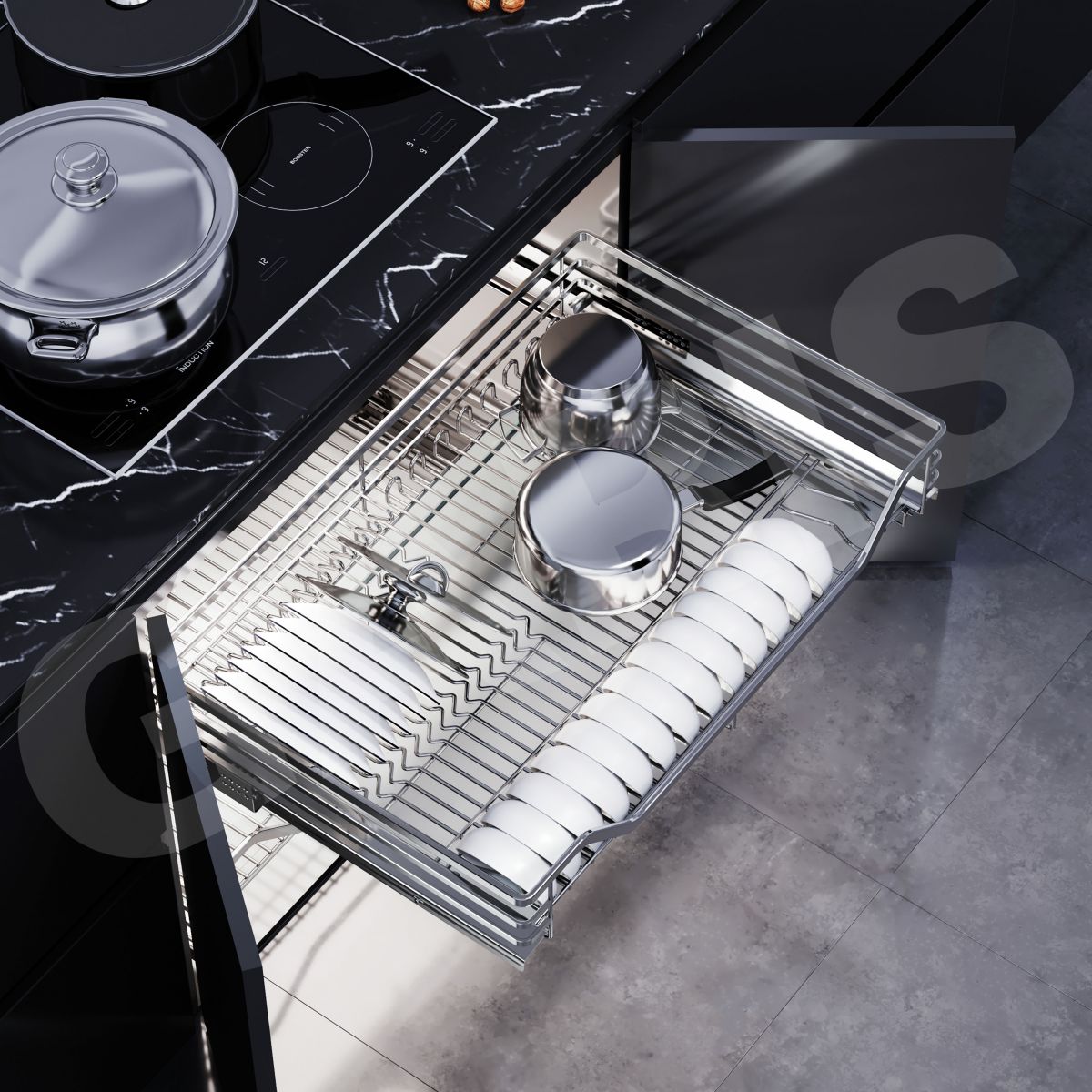 Bề mặt điện hoá xước mờ GARIS GDE4