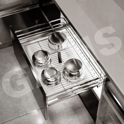 Giá xoong nồi inox 304 mạ chrome cánh kéo GARIS GPC2