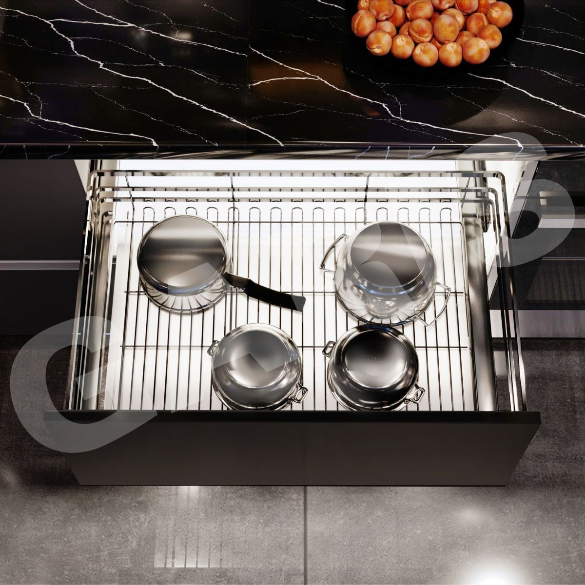 Chi tiết bề mặt điện hoá xước mờ GARIS GPE2