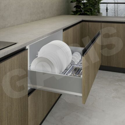 Giá bát đĩa thìa đũa vách hộp inox 304 cánh kéo GARIS MDV2