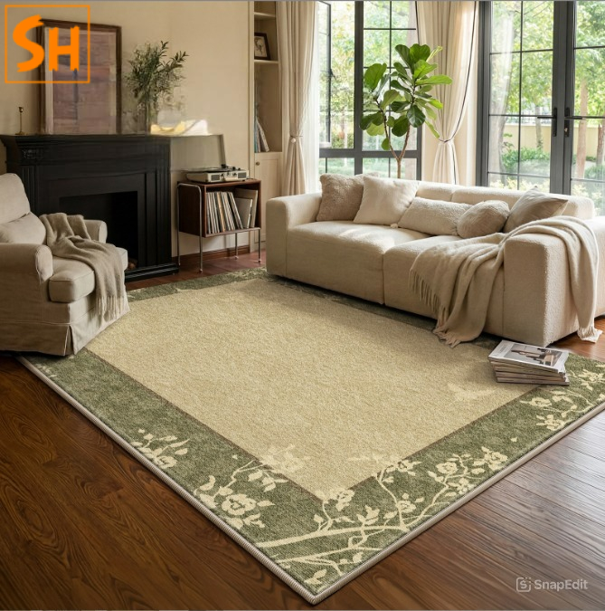 Thảm phòng sách phong cách Vintage tự nhiên DN4713 Thảm phòng sách phong cách Vintage tự nhiên DN4713