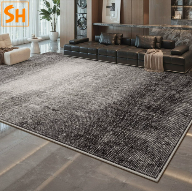 Thảm thiết kế loang đen xám độc đáo LN2864 02 Thảm thiết kế loang đen xám độc đáo LN2864