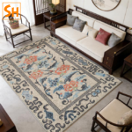 Thảm trải sàn chống trượt phong cách Trung Hoa NR5006