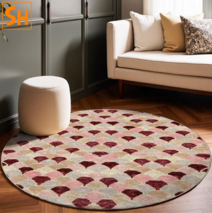 Thảm tròn họa tiết decor không gian sống RN5012