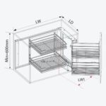Bản vẽ kỹ thuật hệ góc liên hoàn nan oval titan GARIS GCN245 kích thước chi tiết
