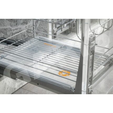 Giá dao thớt gia vị chai lọ rổ nan dẹt GARIS GMC240 inox 304 mạ chrome 5 lớp 400mm