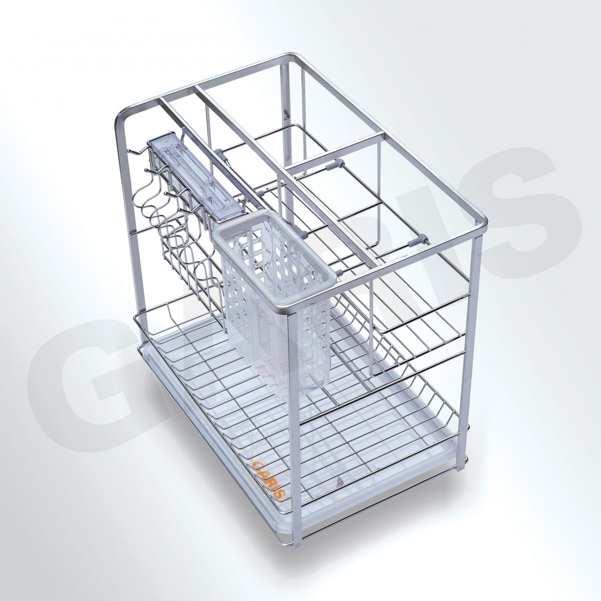So sánh kích thước giá dao thớt GARIS GME235 và GME240 inox 304 cánh kéo
