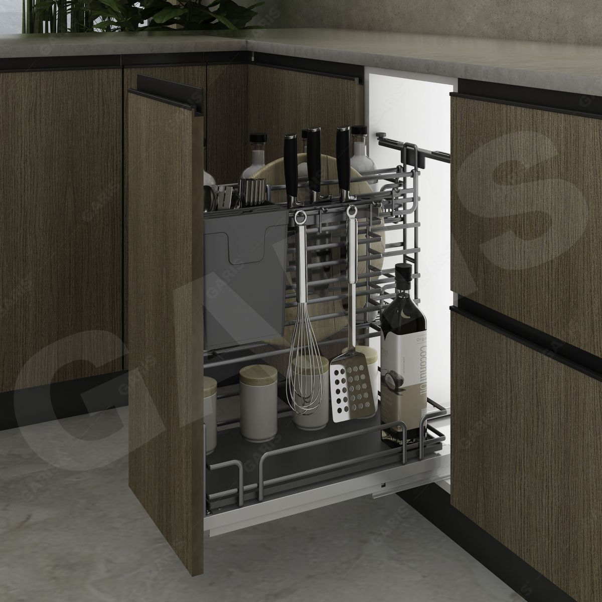 Giá gia vị dao thớt GARIS GMN2 thép phủ nano Titan màu sắc đặc biệt