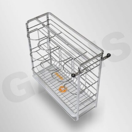 Giá dao thớt gia vị chai lọ rổ nan dẹt cánh kéo Garis GK0225C