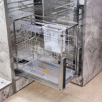 Giá dao thớt gia vị chai lọ rổ nan dẹt cánh kéo Garis GME230