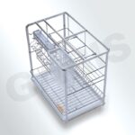 Giá dao thớt gia vị chai lọ rổ nan dẹt cánh kéo Garis GME235