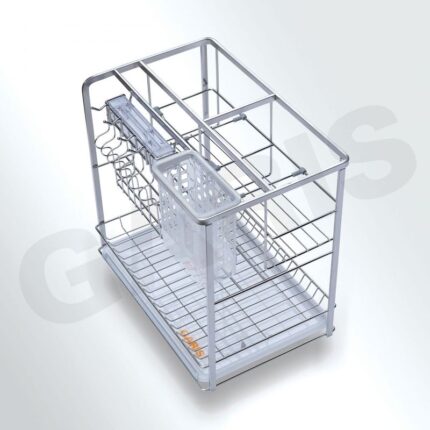 Giá dao thớt gia vị chai lọ rổ nan dẹt cánh kéo Garis GME235