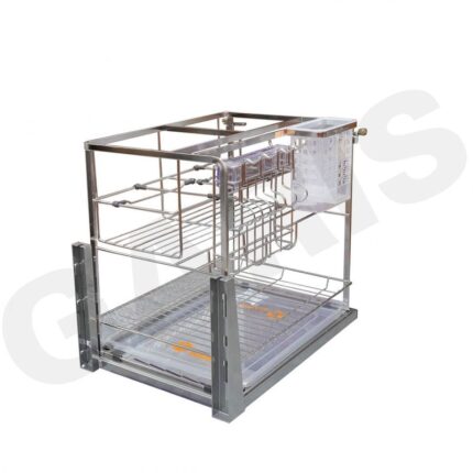 Giá dao thớt gia vị chai lọ rổ nan dẹt cánh kéo Garis GME240