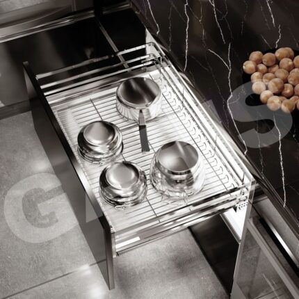 Giá xoong nồi inox 304 cánh kéo GARIS GP02E toàn cảnh