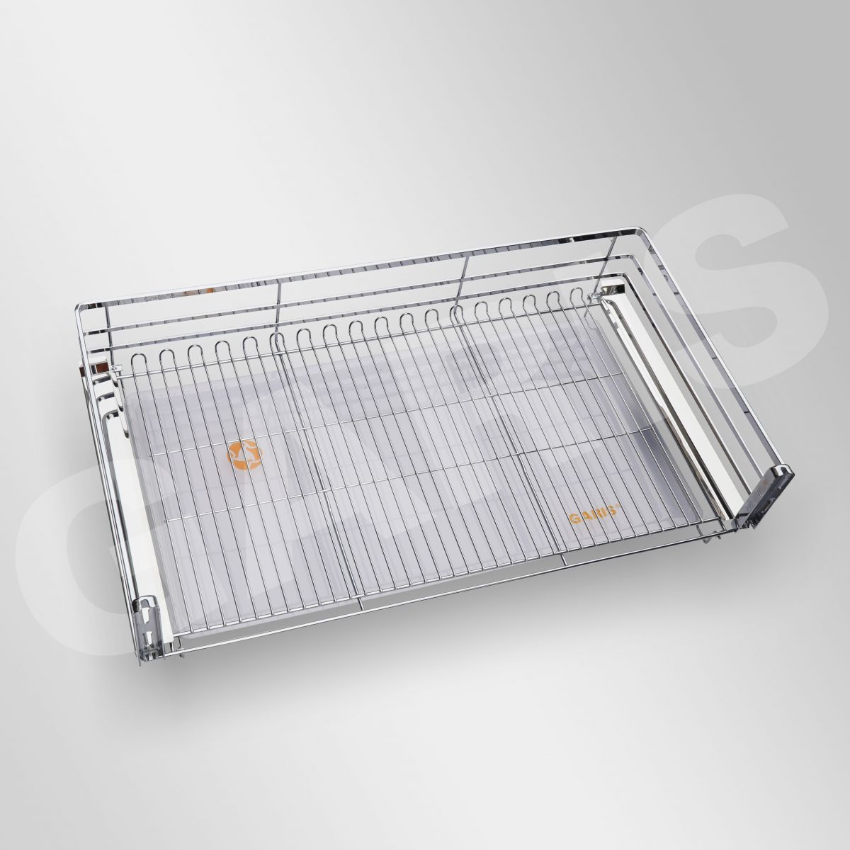 Chi tiết cấu trúc rổ nan dẹt giá xoong nồi inox 304 GARIS GP02E
