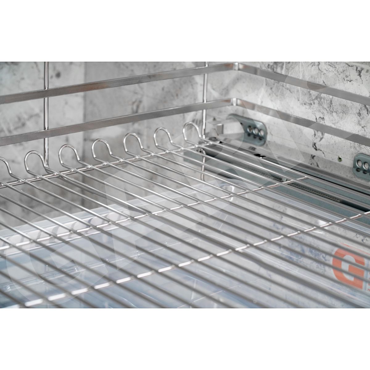 Ray âm giảm chấn GARIS kèm theo giá xoong nồi GP02E đóng mở êm ái