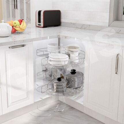 Mâm xoay ray trượt inox 304 góc mở 3/4 cơ cấu chặn xoay chất lượng cao