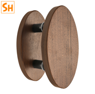 Tay nắm cửa kính showroom màu gỗ Walnut JY9102 7