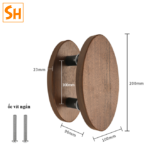 Tay nắm cửa kính showroom màu gỗ Walnut JY9102 – ảnh 2