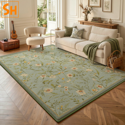 Thảm trải sàn hoa cúc Vintage đồng quê JL7131