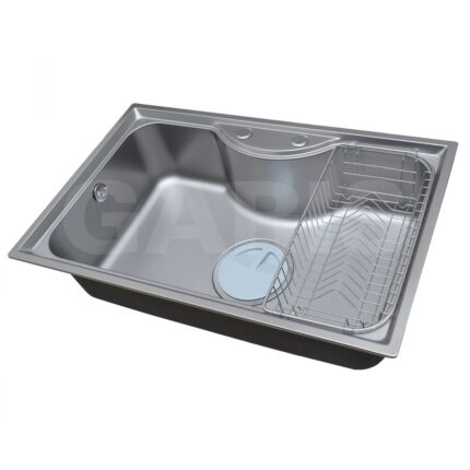 Nhìn từ trên bồn rửa chén 1 hố to GARIS GST1580 hố 722x422mm rộng rãi