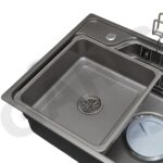 Chậu nhỏ rời kèm theo bồn rửa chén 1 hố to phủ nano titan GARIS GST1178