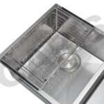 Chi tiết viền mép 3mm thân 1.2mm chậu rửa bát 2 hố cân âm bàn đá GARIS GSU2180