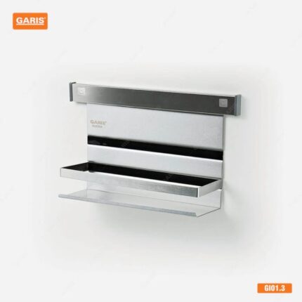 Giá để gia vị có thanh chắn GARIS GI01.3 inox 304 phụ kiện tủ bếp giá treo inox