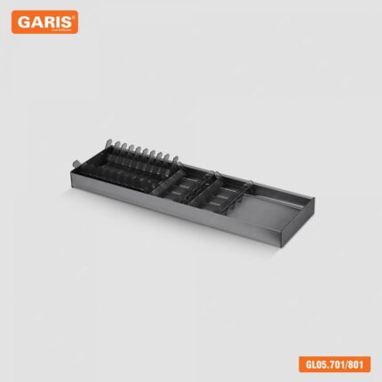 Khay đựng gia vị tùy chọn nhôm Fluorocarbon GARIS GL05 khay dưới rời toàn cảnh