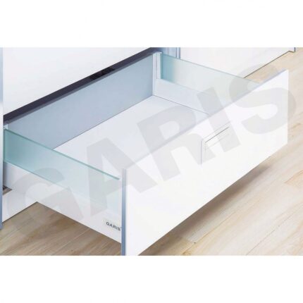 Ray hộp Gigabox 2 mặt thành cao vách kính GARIS GTG125 toàn cảnh màu trắng 500mm