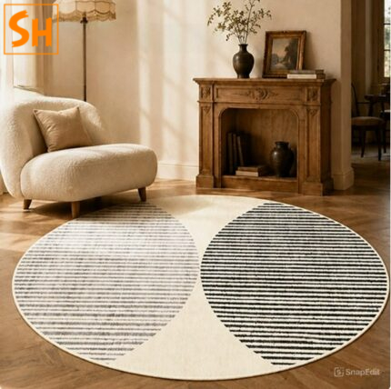 Thảm tròn họa tiết phong cách Scandinavian TY9147