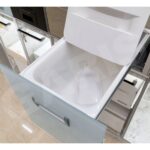 Chi tiết nắp nhựa riêng từng khoang thùng đựng gạo 20kg mặt kính trắng xanh GARIS MR07.30W