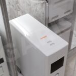 Thùng đựng gạo 25kg GARIS GRP830 lắp đặt thực tế trong tủ bếp kích thước 300mm