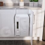 Thùng đựng gạo 30kg 3 khoang nhựa ABS GARIS GRP945 cánh mở màu trắng sữa