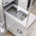 Chi tiết cơ cấu kéo thùng đựng gạo 10kg nhựa ABS GARIS GRP430 lấy gạo mặt bên